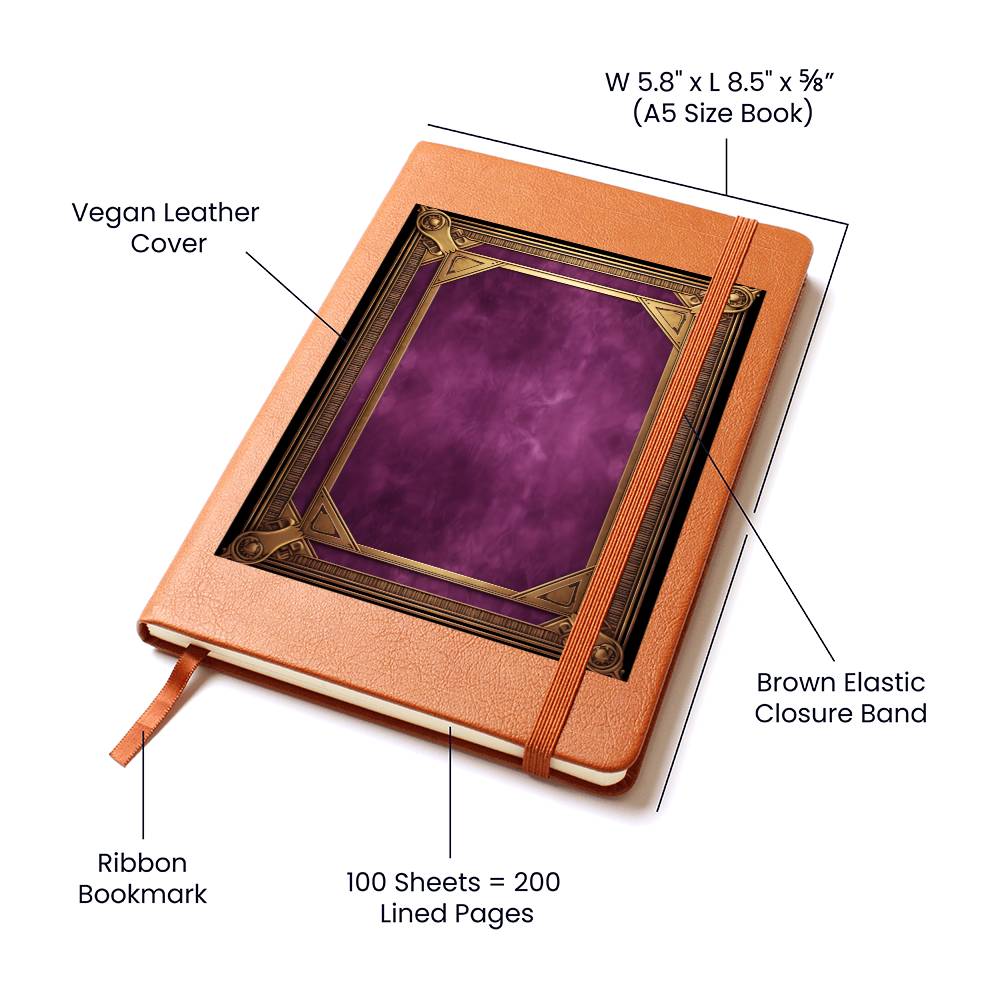 Ornate Gold Cover 106 - Vegan Leather Journal
