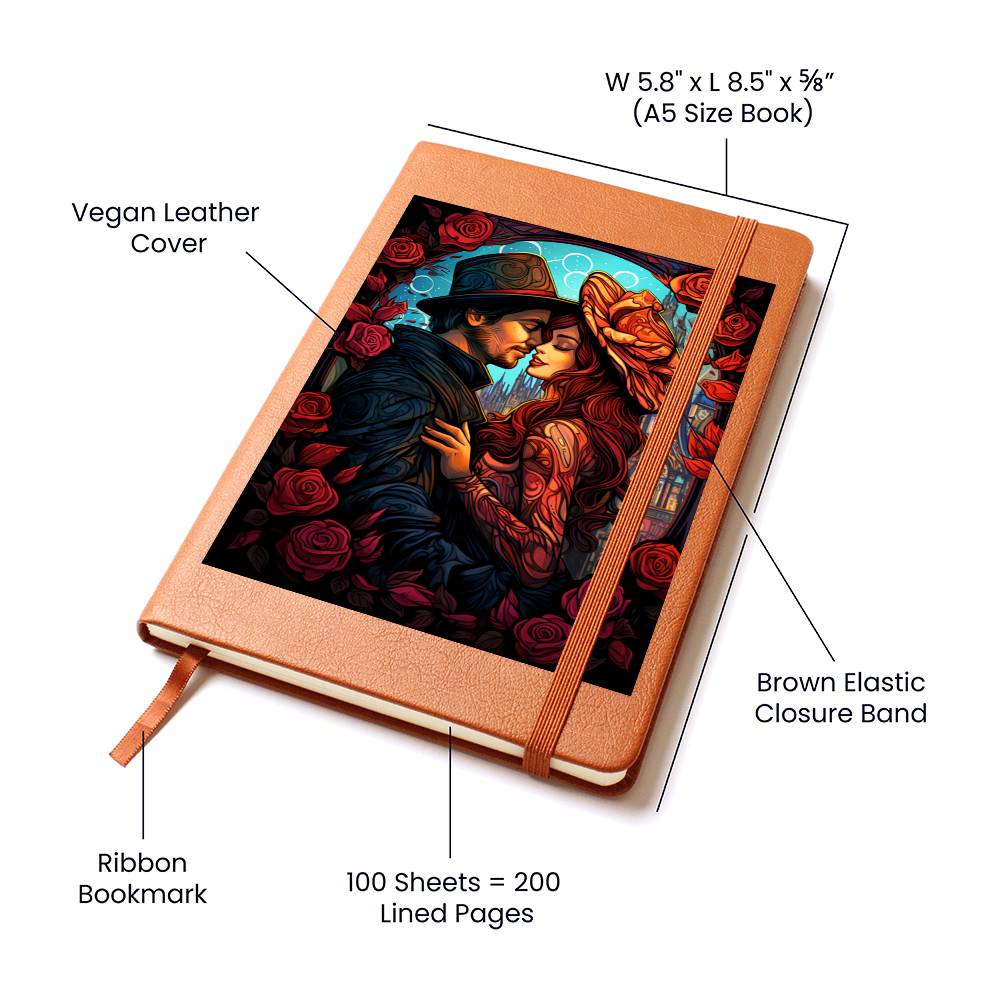 Valentine's Day Art 076 - Vegan Leather Journal