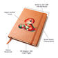 Colorful Baby Dinosaur 038 - Vegan Leather Journal