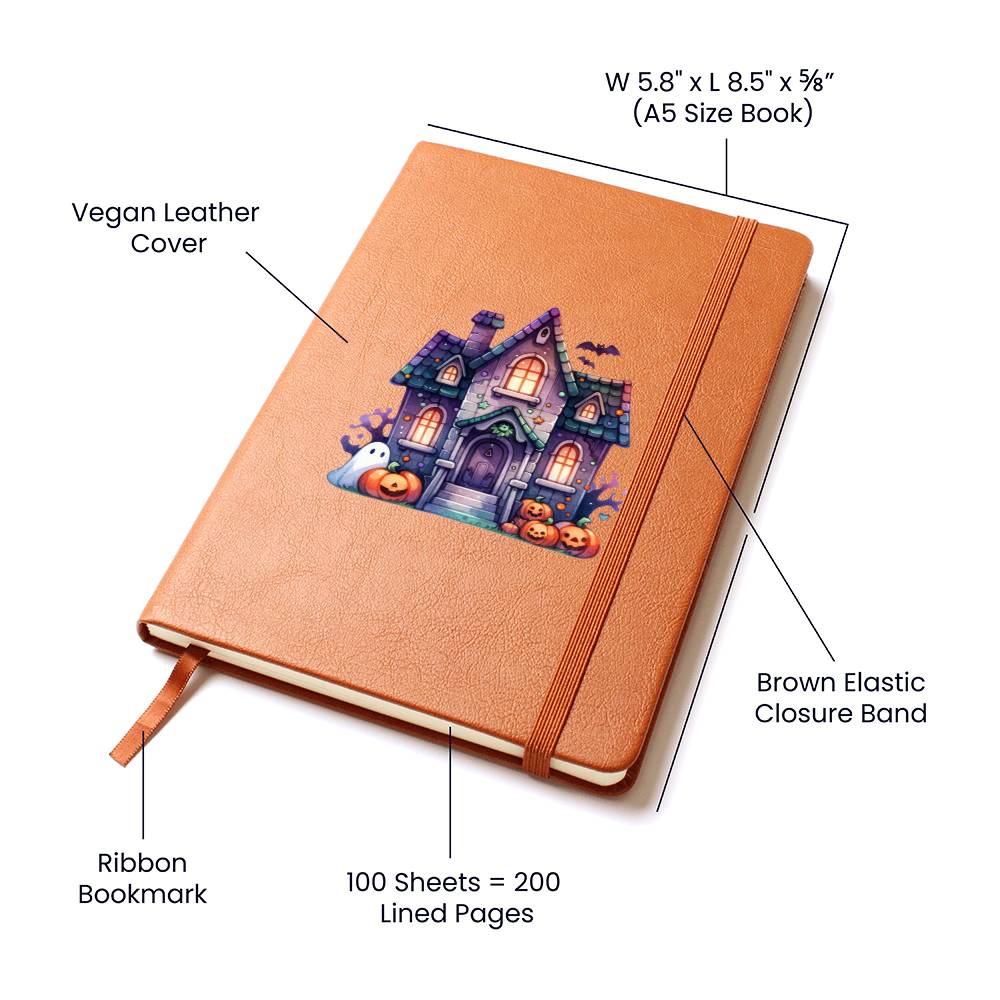 Cute Halloween Sticker 001 - Vegan Leather Journal