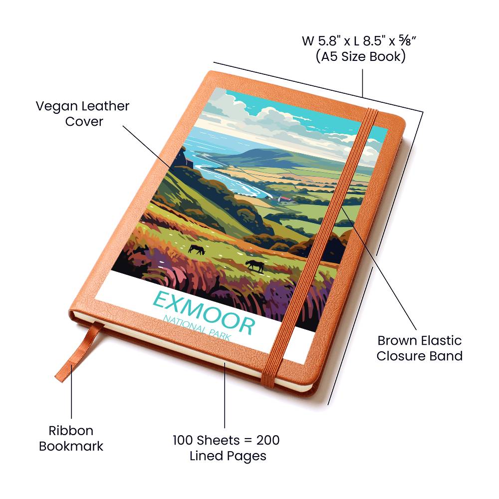 Famous Travel Destinations - Exmoor National Park, England - Vegan Leather Journal