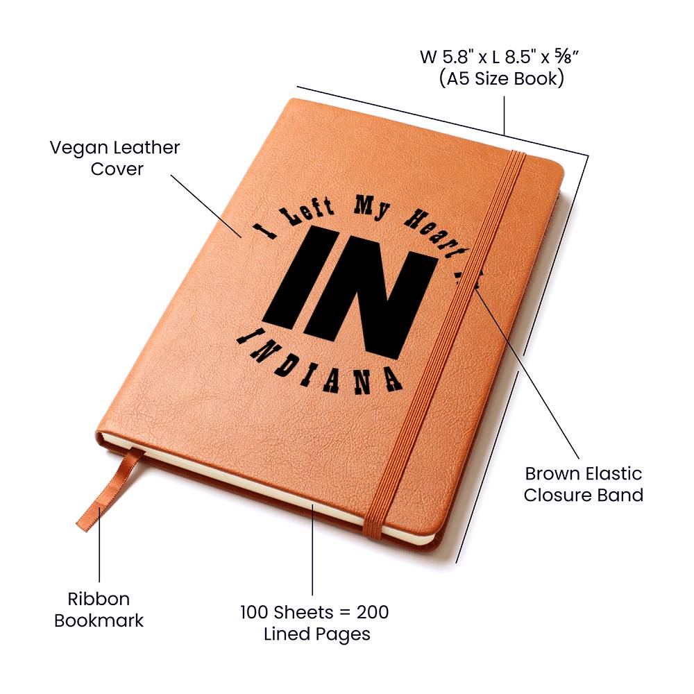 Heart In Indiana v01 - Vegan Leather Journal