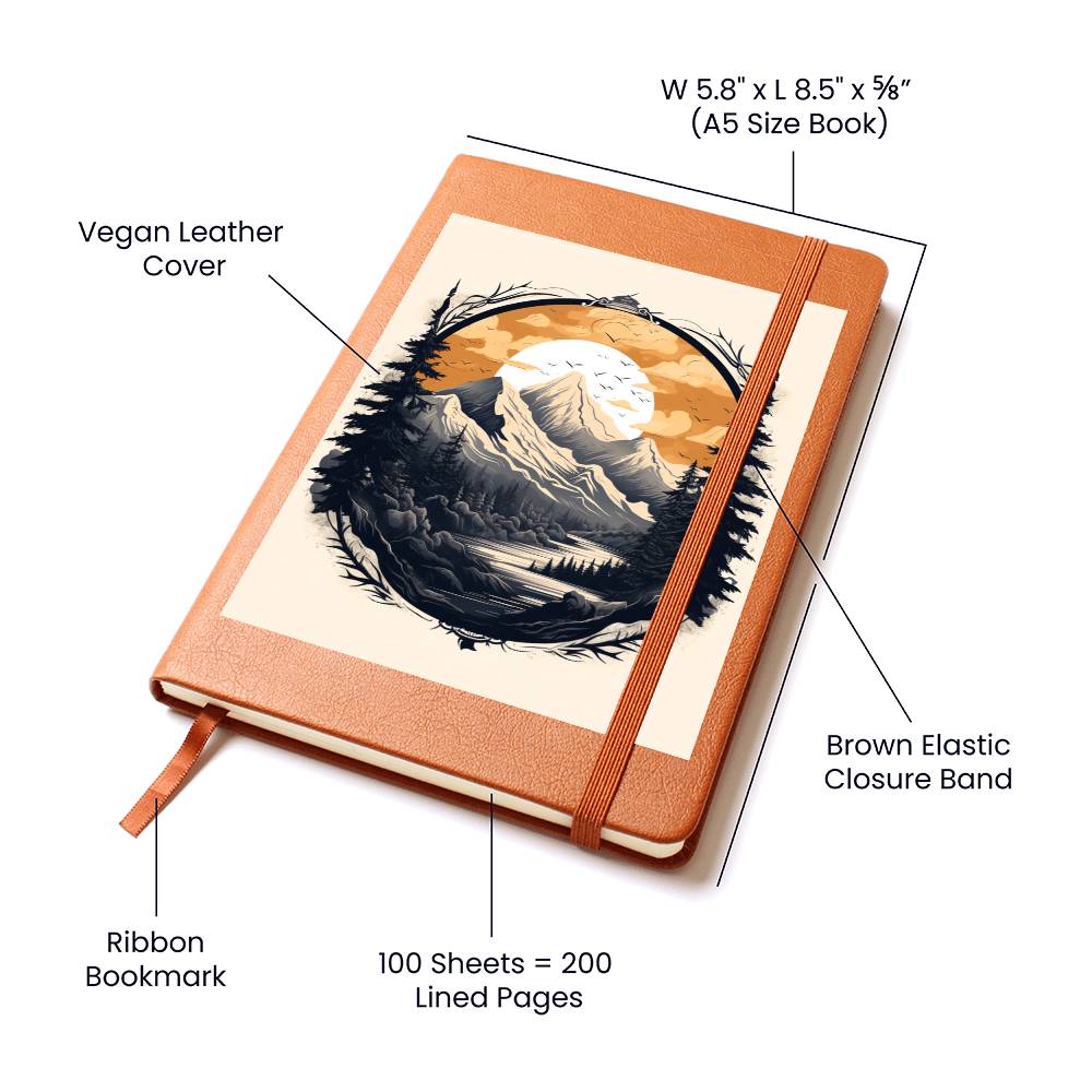 Minimalist BOHO Art 114 - Vegan Leather Journal
