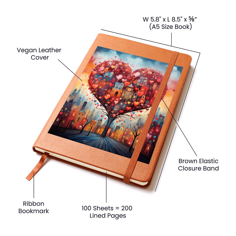 Valentine's Day Art 244 - Vegan Leather Journal