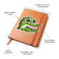 Cute Gharial sticker 57 - Vegan Leather Journal