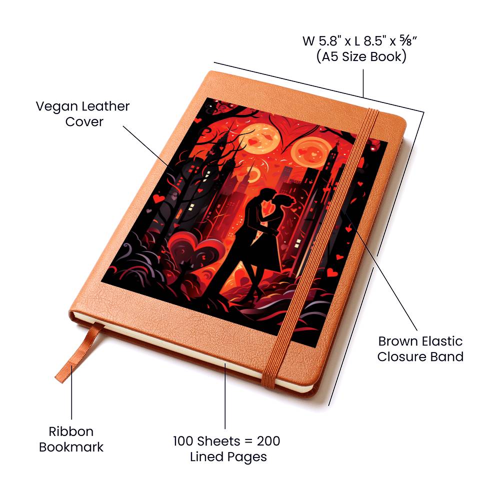 Valentine's Day Art 443 - Vegan Leather Journal