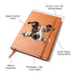 Greyhound Peeking - Vegan Leather Journal