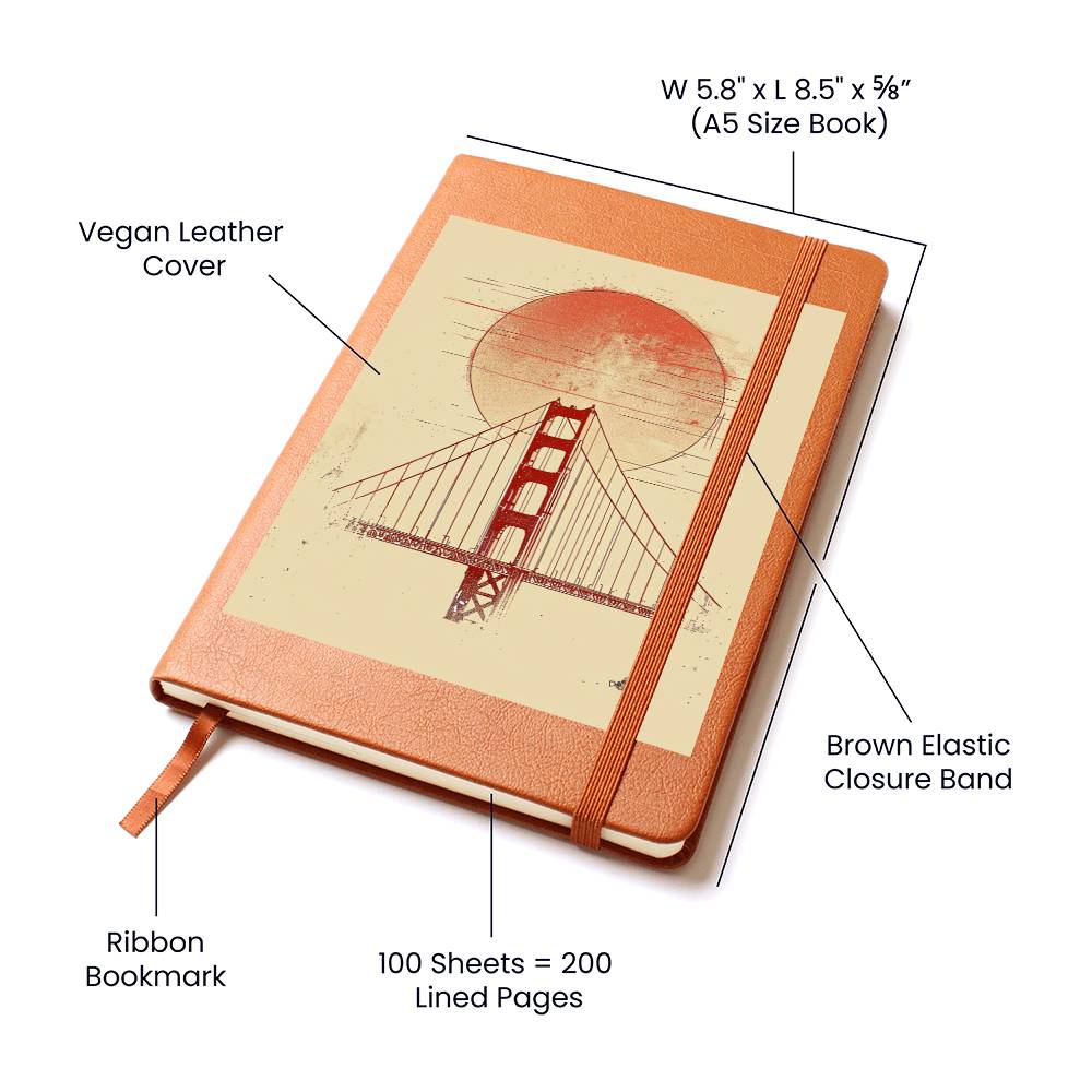 Minimalist BOHO Art 080 - Vegan Leather Journal