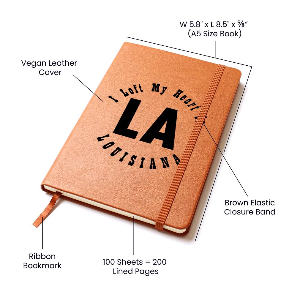 Heart In Louisiana v01 - Vegan Leather Journal