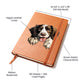 English Springer Spaniel Peeking - Vegan Leather Journal