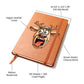 Funny Reindeer Face 11 - Vegan Leather Journal