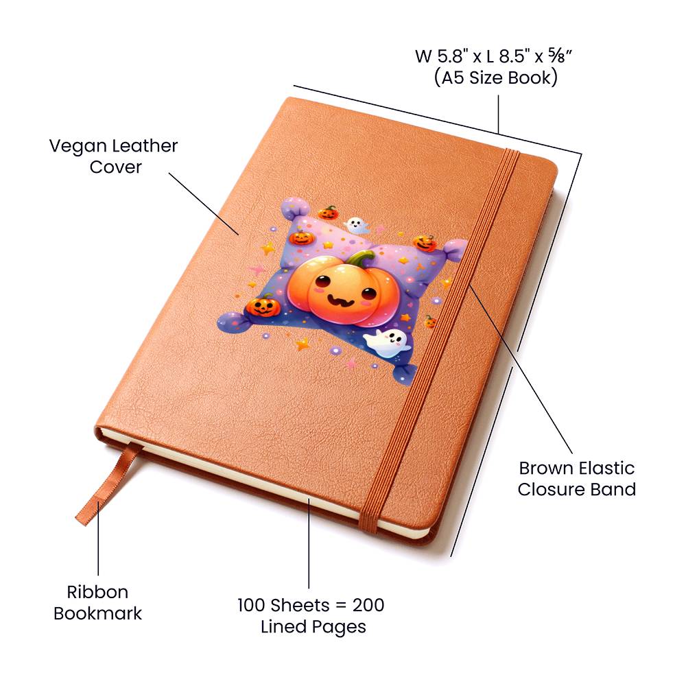 Cute Halloween Sticker 025 - Vegan Leather Journal