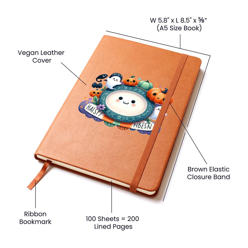 Cute Halloween Sticker 017 - Vegan Leather Journal