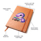 Colorful Baby Dinosaur 097 - Vegan Leather Journal