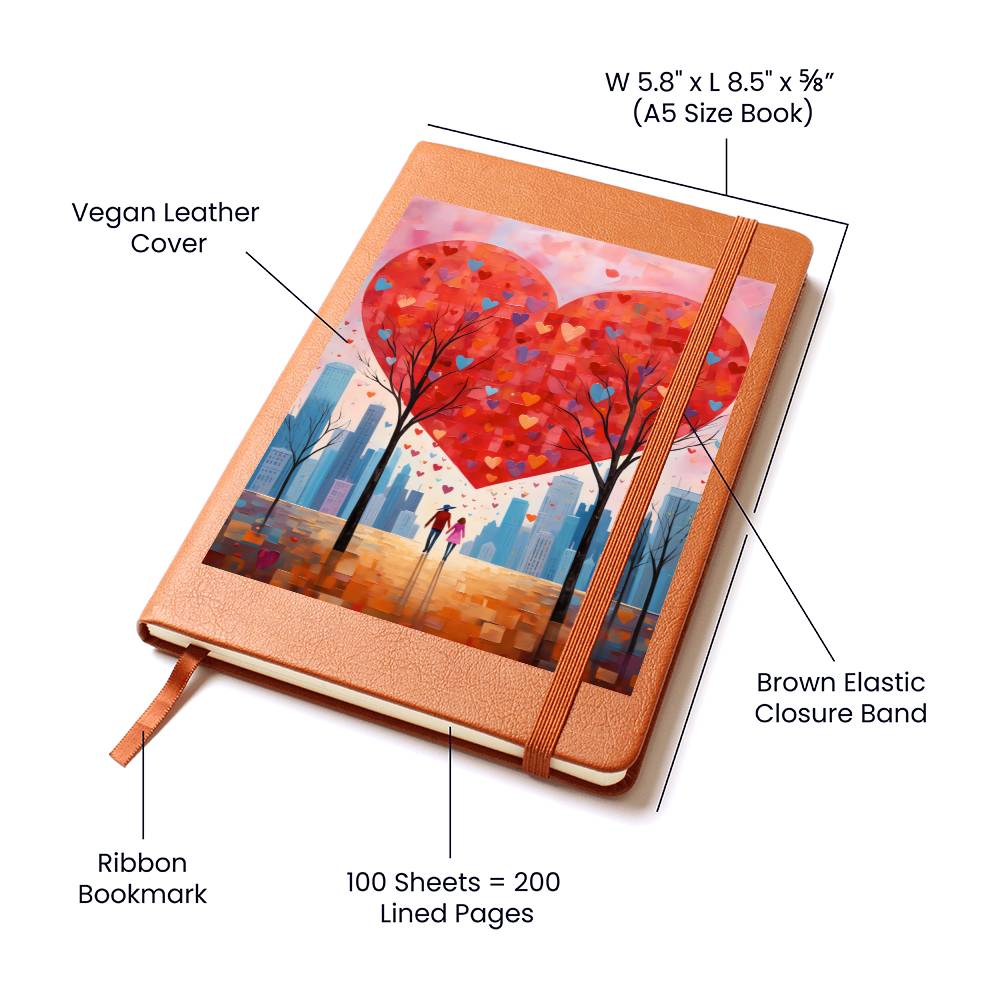 Valentine's Day Art 249 - Vegan Leather Journal
