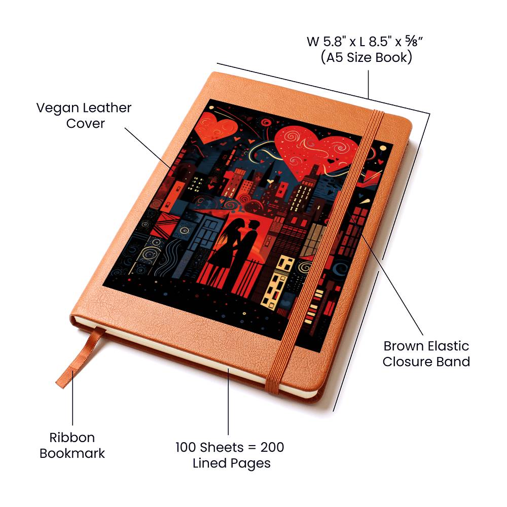Valentine's Day Art 394 - Vegan Leather Journal