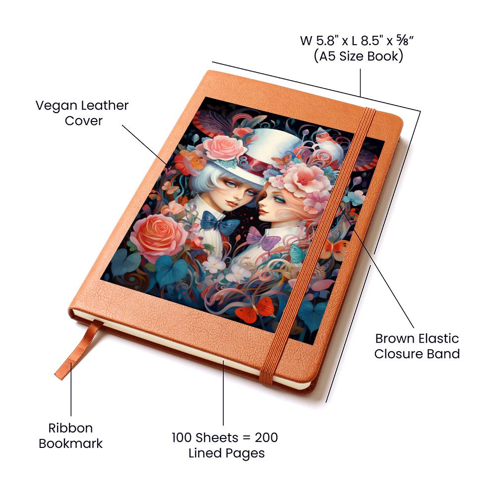 Valentine's Day Art 383 - Vegan Leather Journal