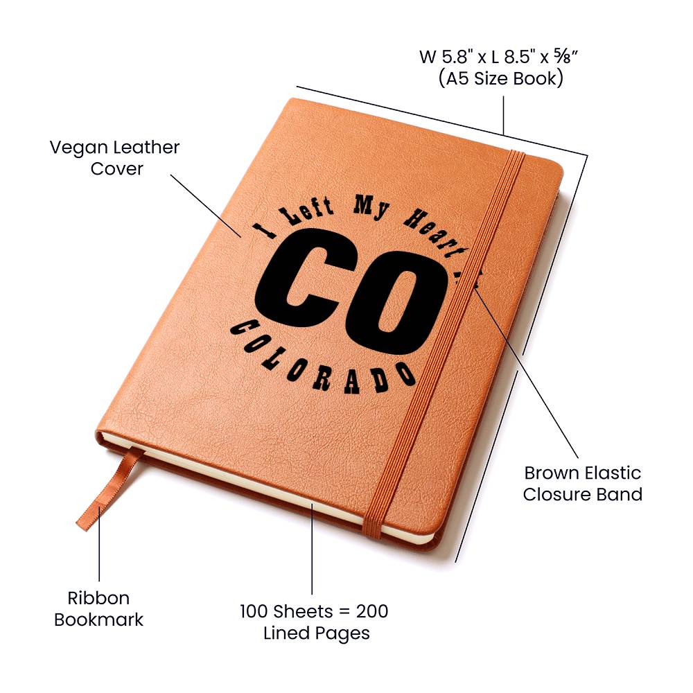 Heart In Colorado v01 - Vegan Leather Journal