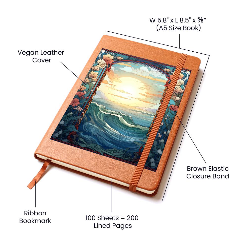 Minimalist BOHO Art 062 - Vegan Leather Journal