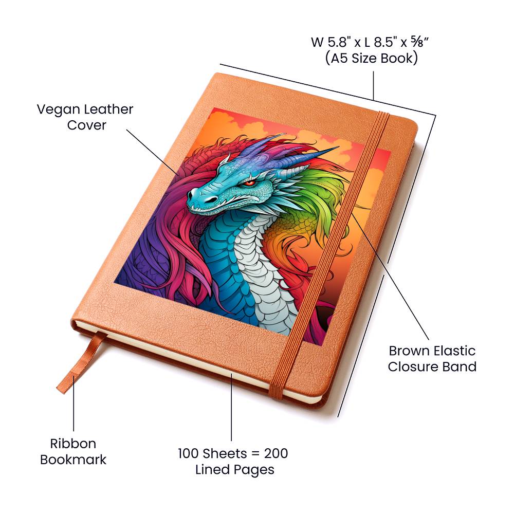 Majestic Dragon 006 - Vegan Leather Journal
