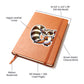 Cute Ringtail lemur sticker 133 - Vegan Leather Journal
