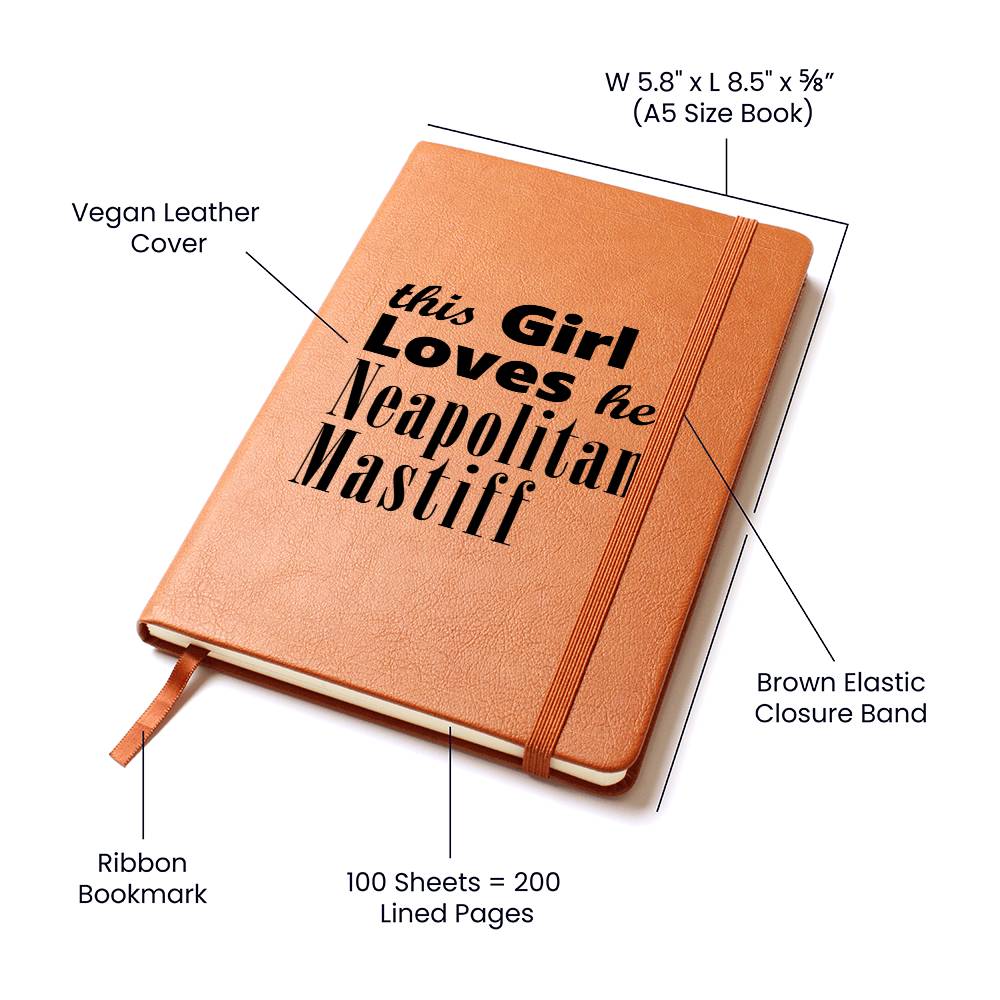 Neapolitan Mastiff - Vegan Leather Journal