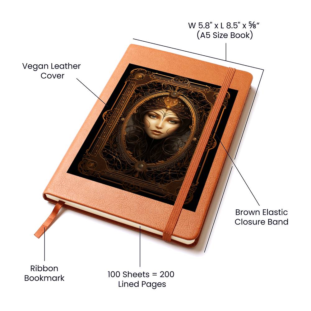 Ornate Gold Cover 113 - Vegan Leather Journal