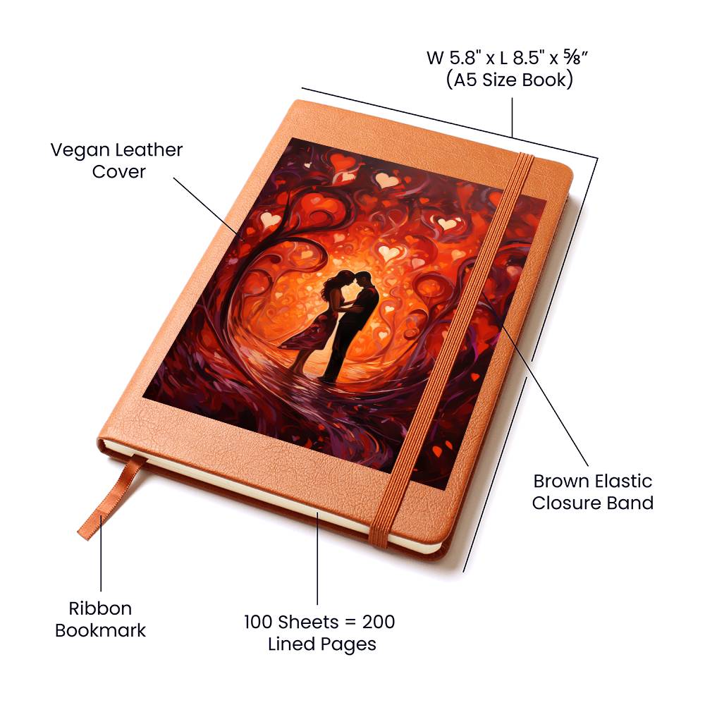 Valentine's Day Art 079 - Vegan Leather Journal
