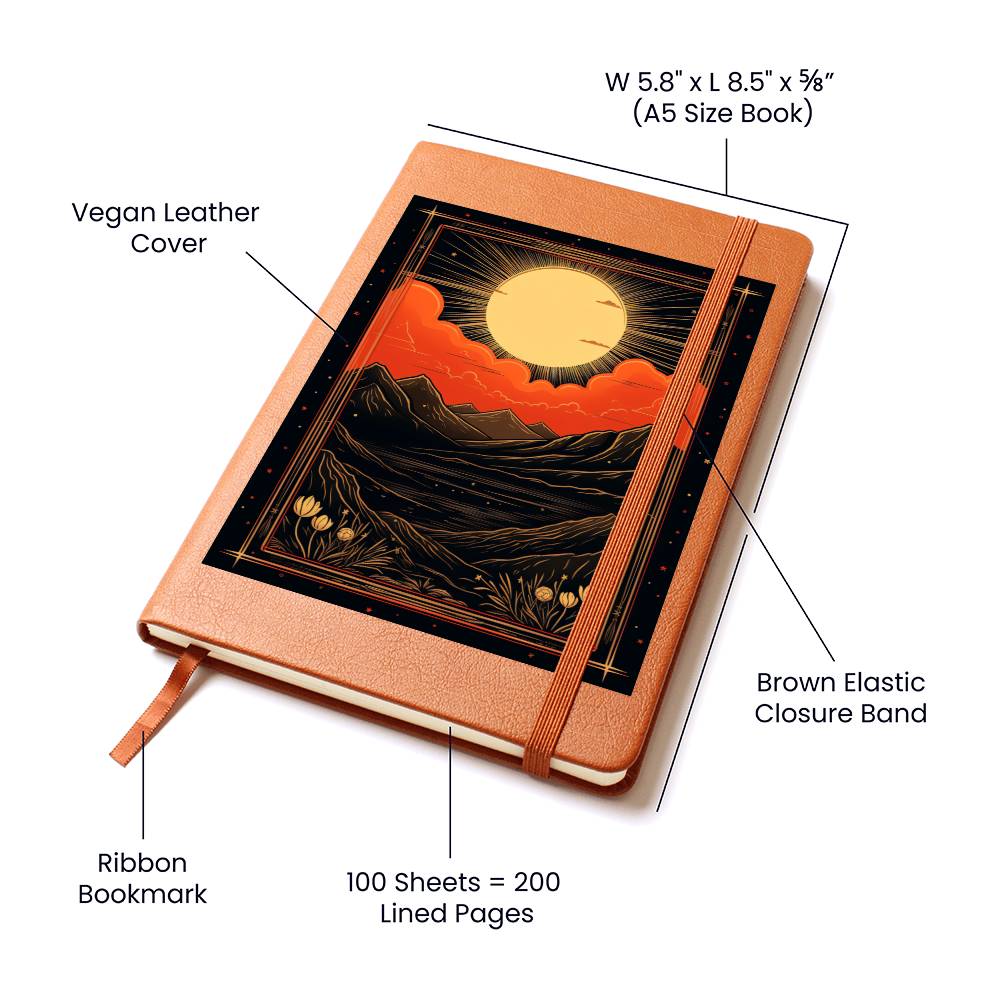 Minimalist BOHO Art 101 - Vegan Leather Journal