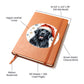 Christmas Dog - Flat-Coated Retriever - Vegan Leather Journal