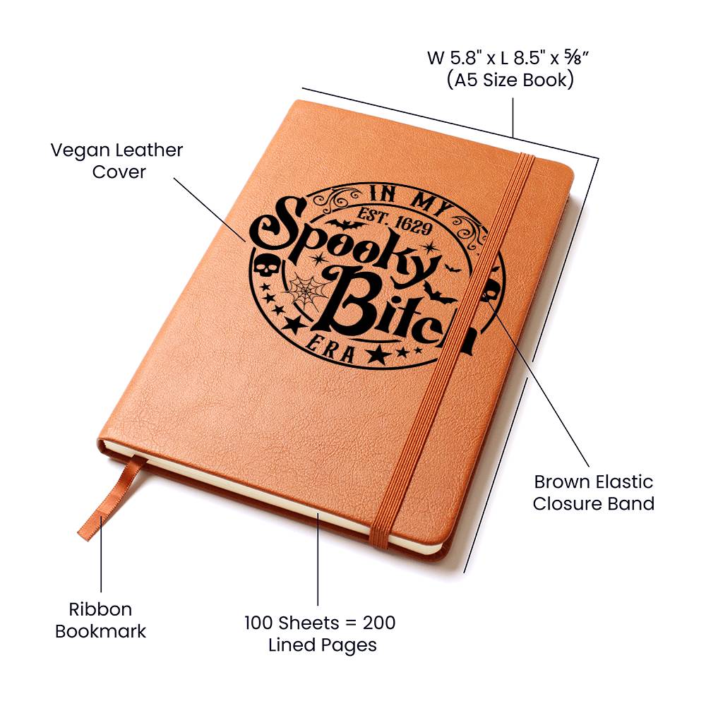 Vintage Halloween Signs 23 - Vegan Leather Journal