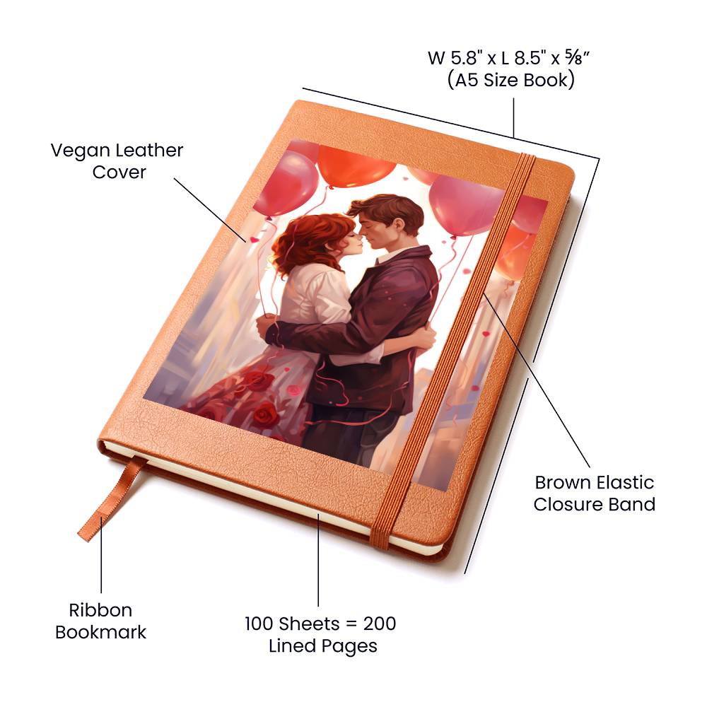 Valentine's Day Art 233 - Vegan Leather Journal