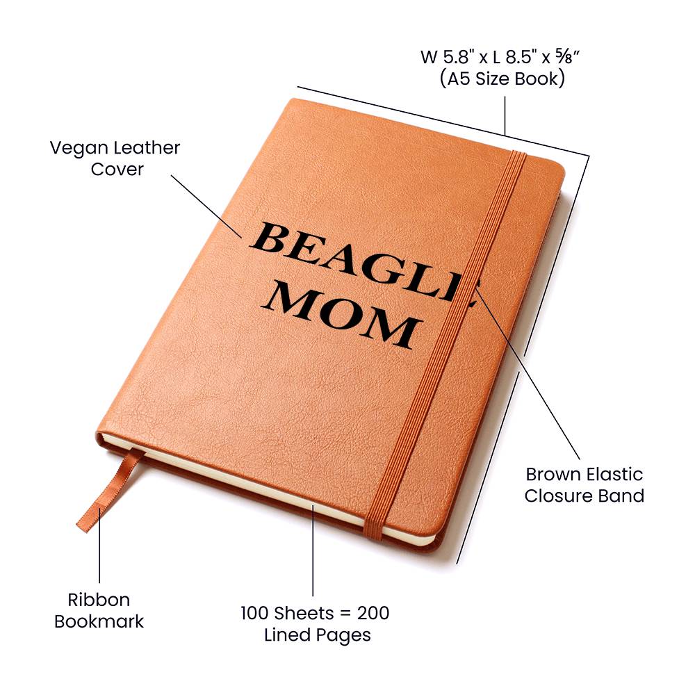 Beagle Mom - Vegan Leather Journal