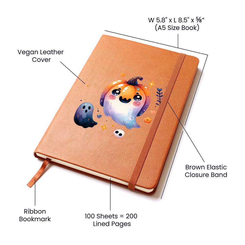 Cute Halloween Sticker 024 - Vegan Leather Journal