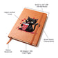 Valentine's Day Black Cat 039 - Vegan Leather Journal