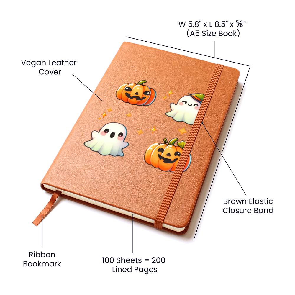 Cute Halloween Sticker 016 - Vegan Leather Journal