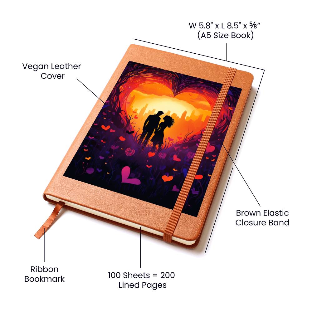 Valentine's Day Art 099 - Vegan Leather Journal