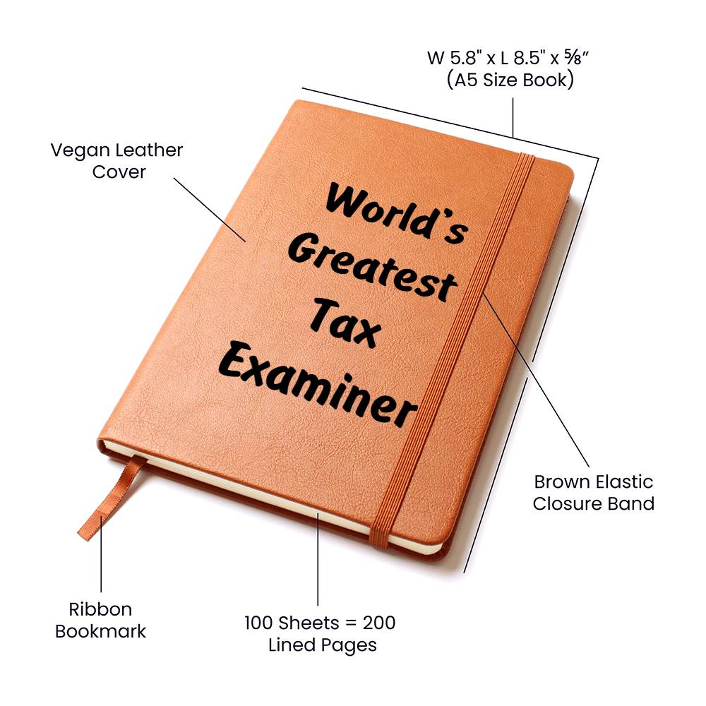 World's Greatest Tax Examiner v1 - Vegan Leather Journal