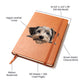 Dandie Dinmont Terrier Peeking - Vegan Leather Journal
