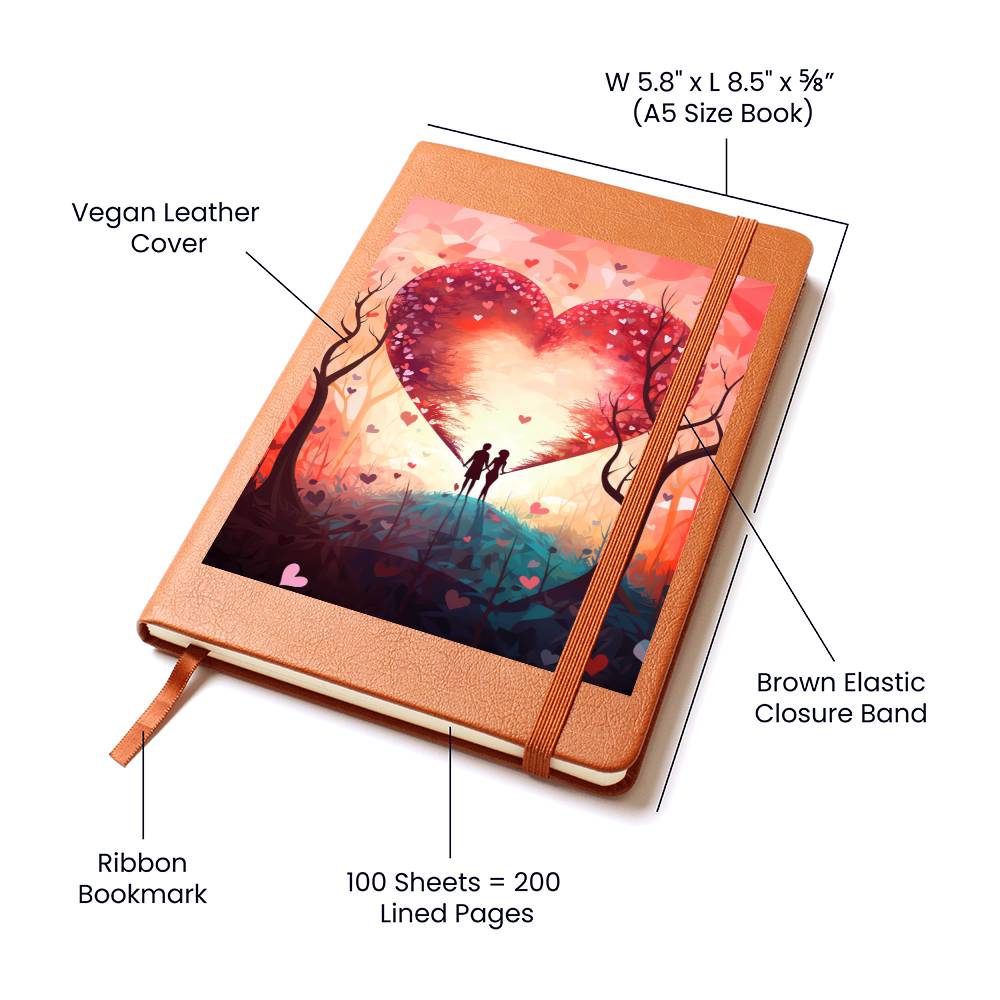Valentine's Day Art 477 - Vegan Leather Journal