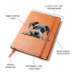 Cesky Terrier Peeking - Vegan Leather Journal