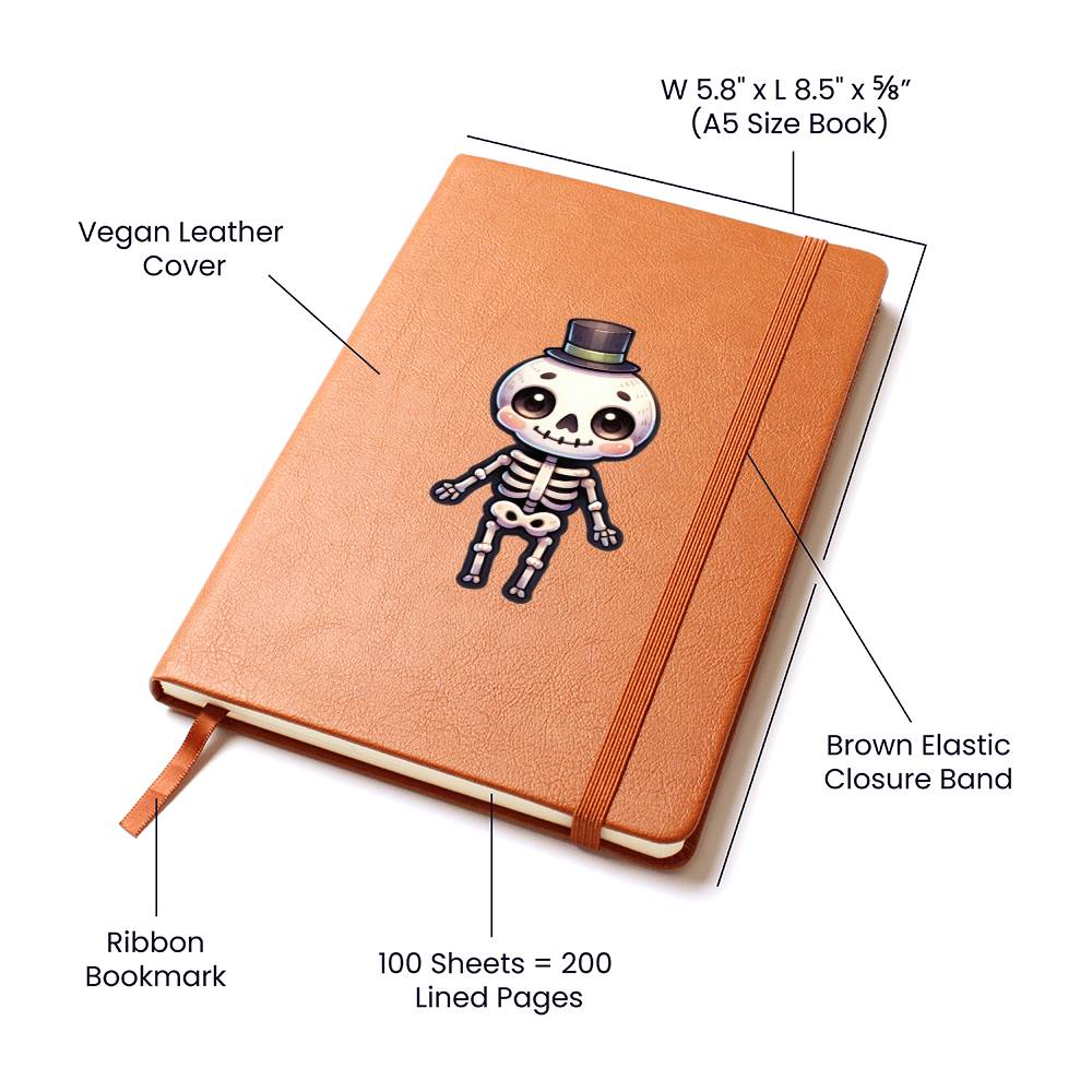 Cute Halloween Sticker 068 - Vegan Leather Journal