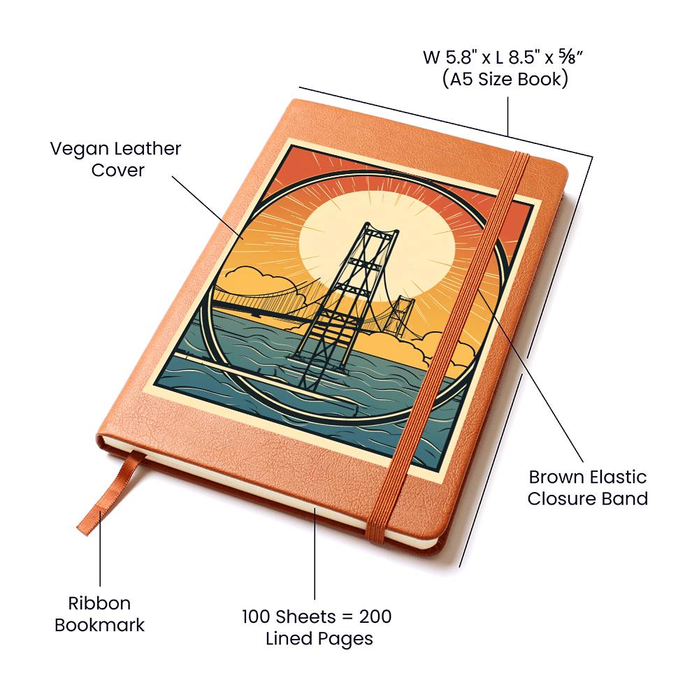 Minimalist BOHO Art 142 - Vegan Leather Journal