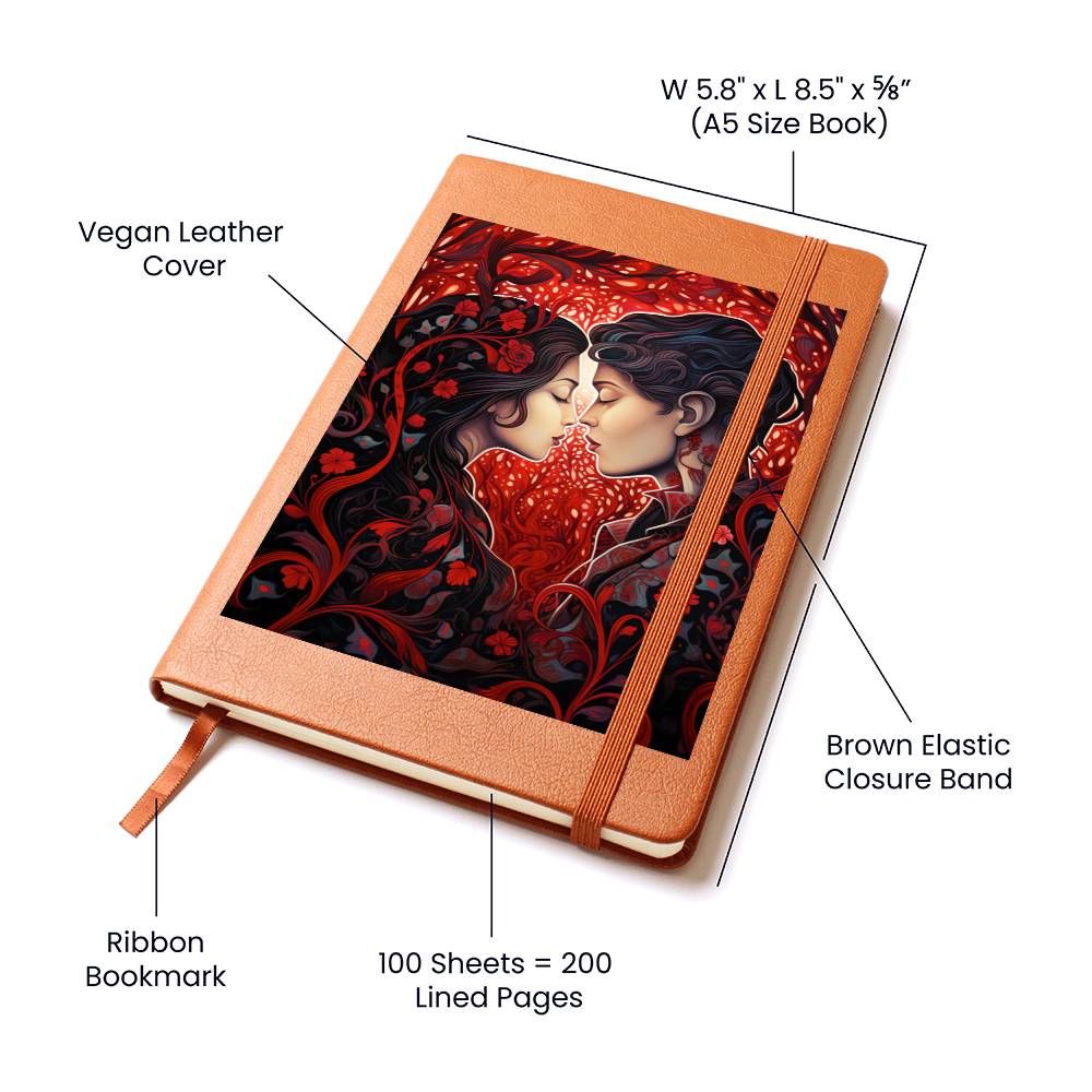 Valentine's Day Art 200 - Vegan Leather Journal