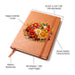 Floral Flower Wreath 094 - Vegan Leather Journal