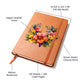 Floral Flower Wreath 060 - Vegan Leather Journal