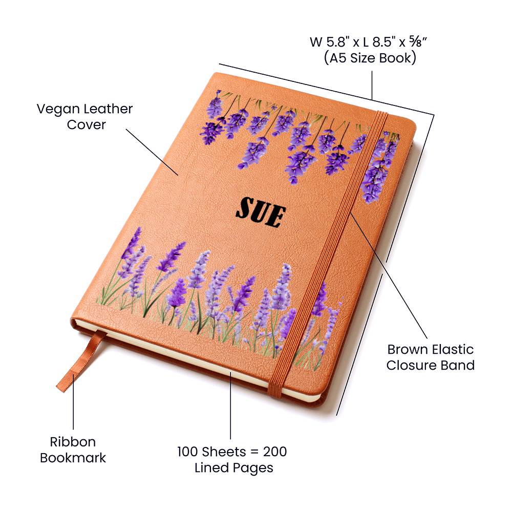 Sue (Lavender) - Vegan Leather Journal