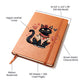 Valentine's Day Black Cat 066 - Vegan Leather Journal