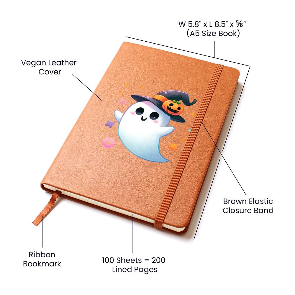 Cute Halloween Sticker 058 - Vegan Leather Journal