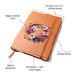 Floral Flower Wreath 103 - Vegan Leather Journal